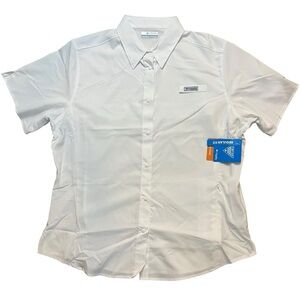 Columbia Women’s XL Crystal Springs Vented Shirt With Zippered Pockets New